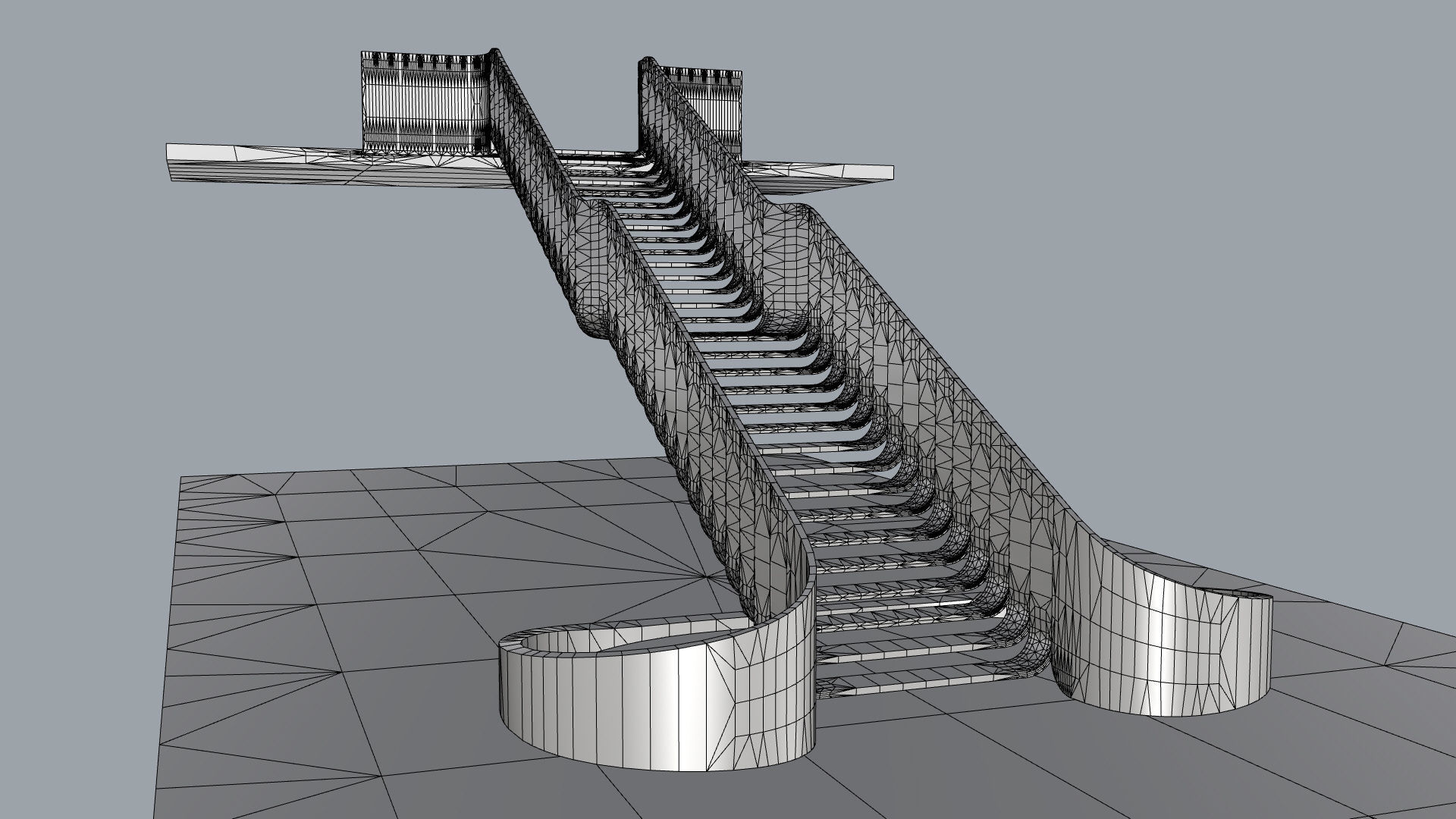 Organic Fluid Stairs 3D model_37