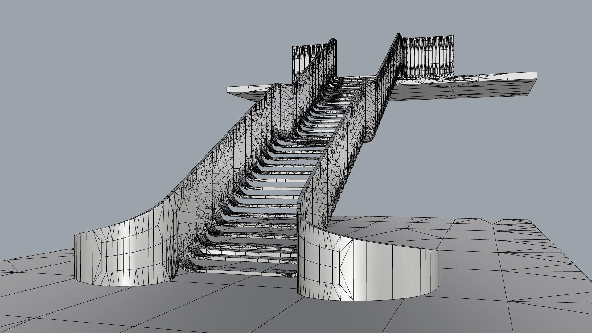 Organic Fluid Stairs 3D model_34