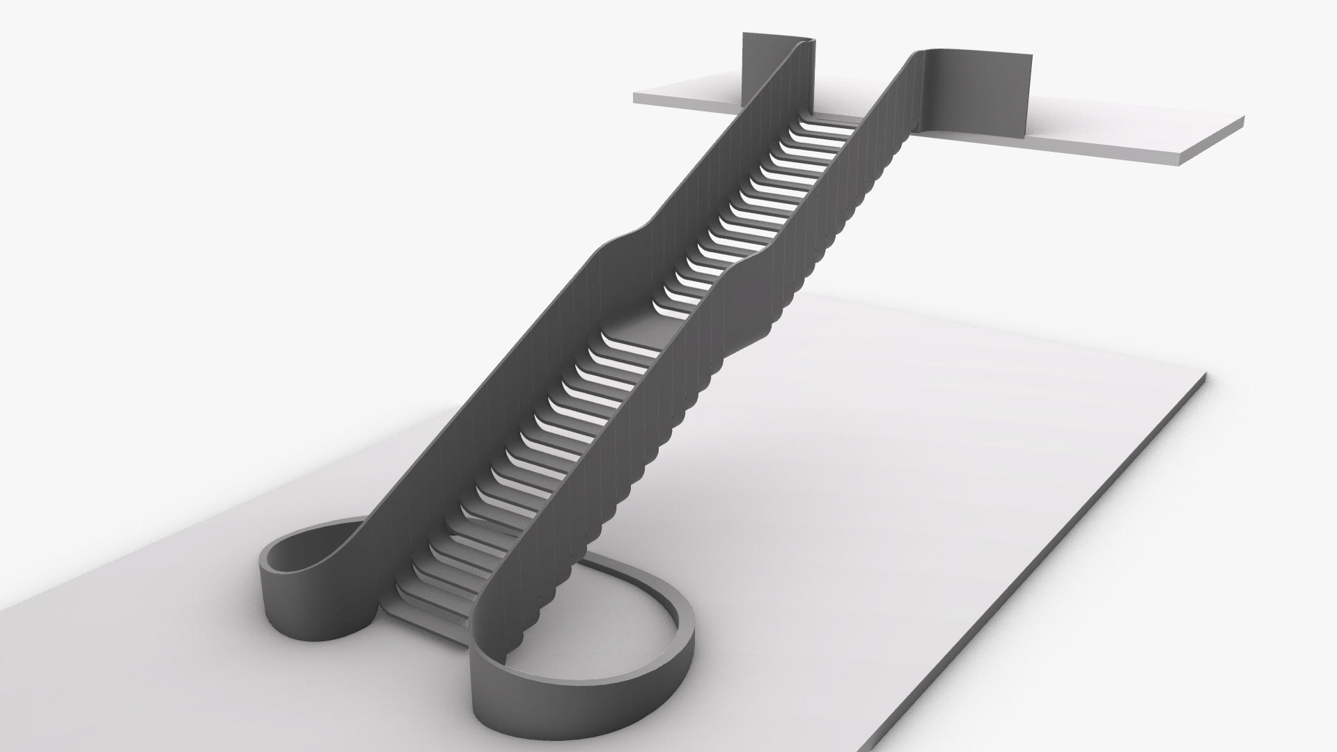 Organic Fluid Stairs 3D model_6