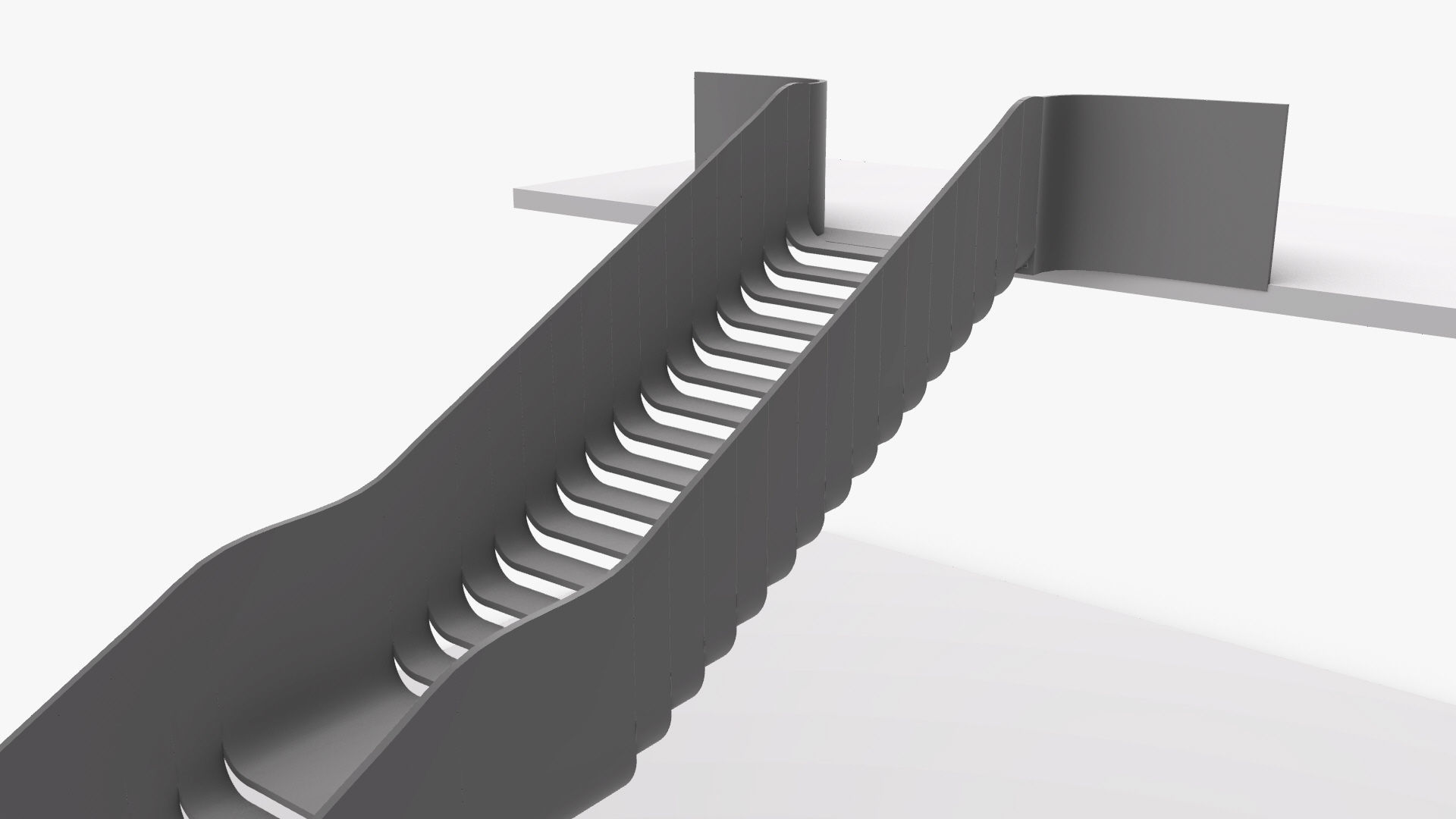 Organic Fluid Stairs 3D model_17