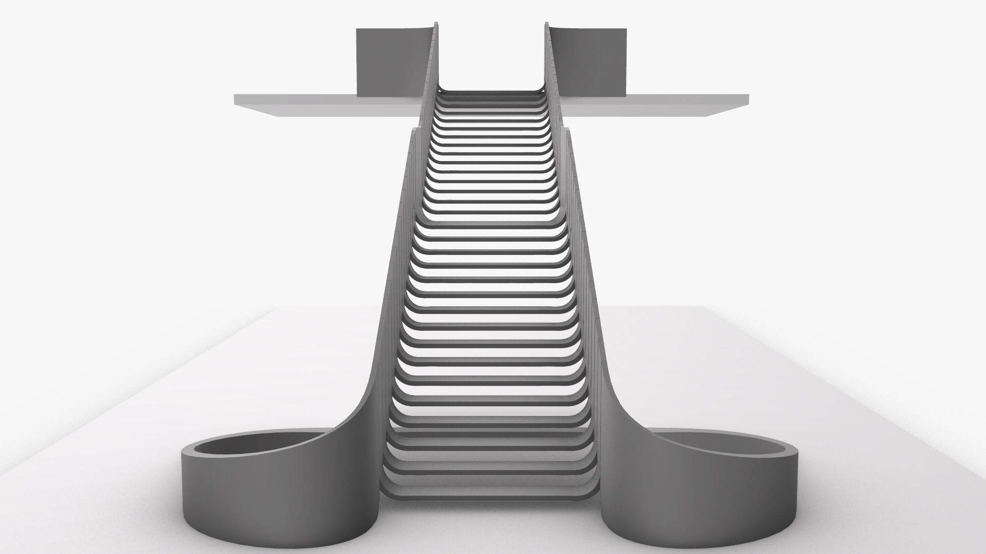 Organic Fluid Stairs 3D model_10