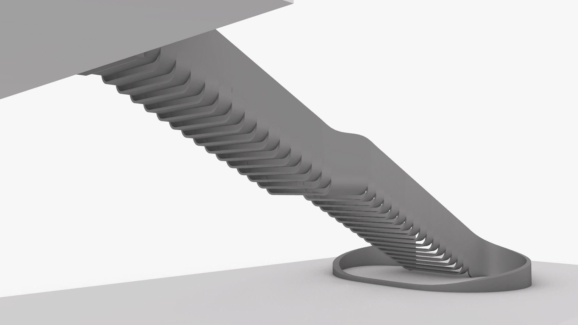 Organic Fluid Stairs 3D model_7