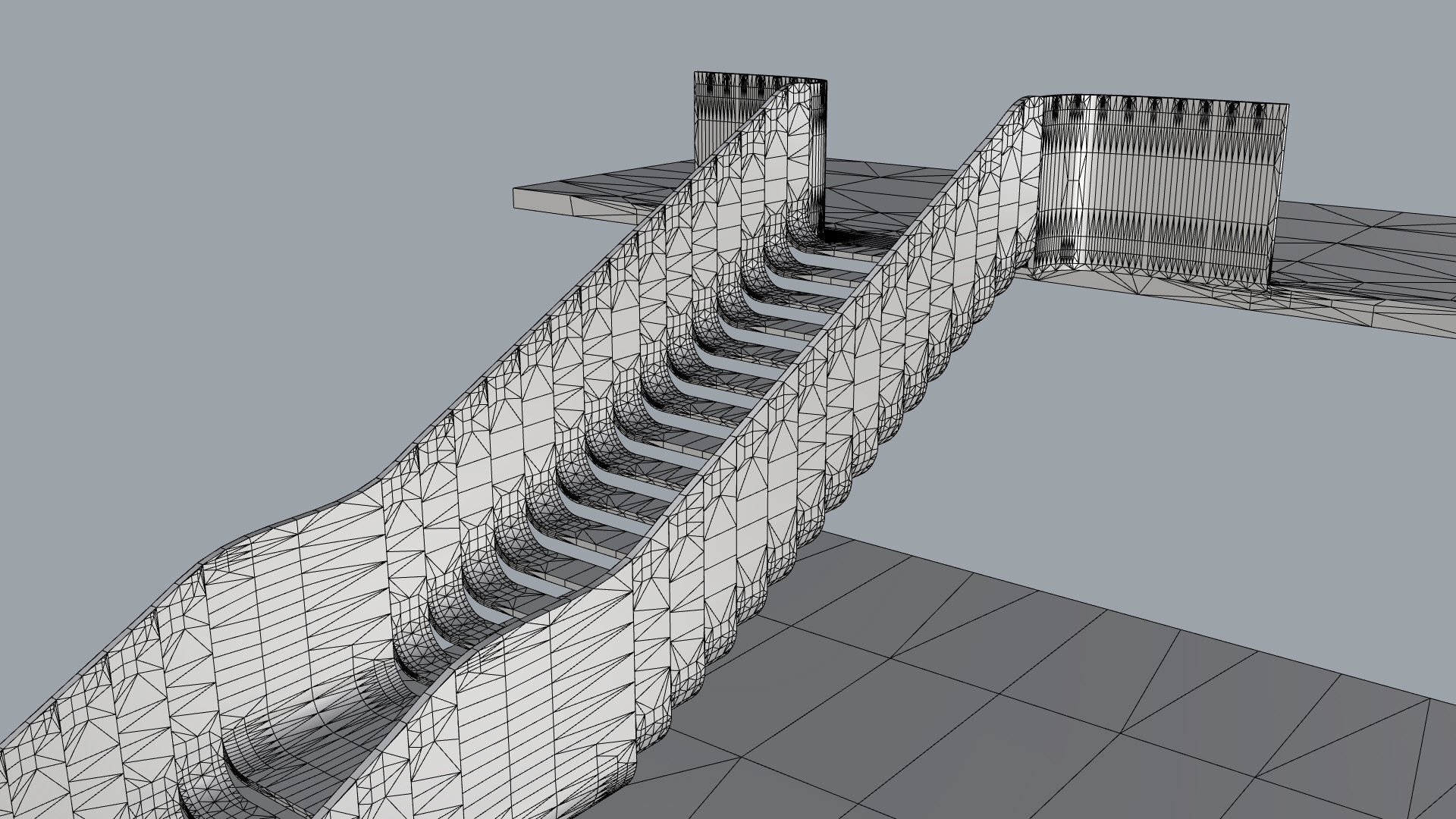 Organic Fluid Stairs 3D model_42