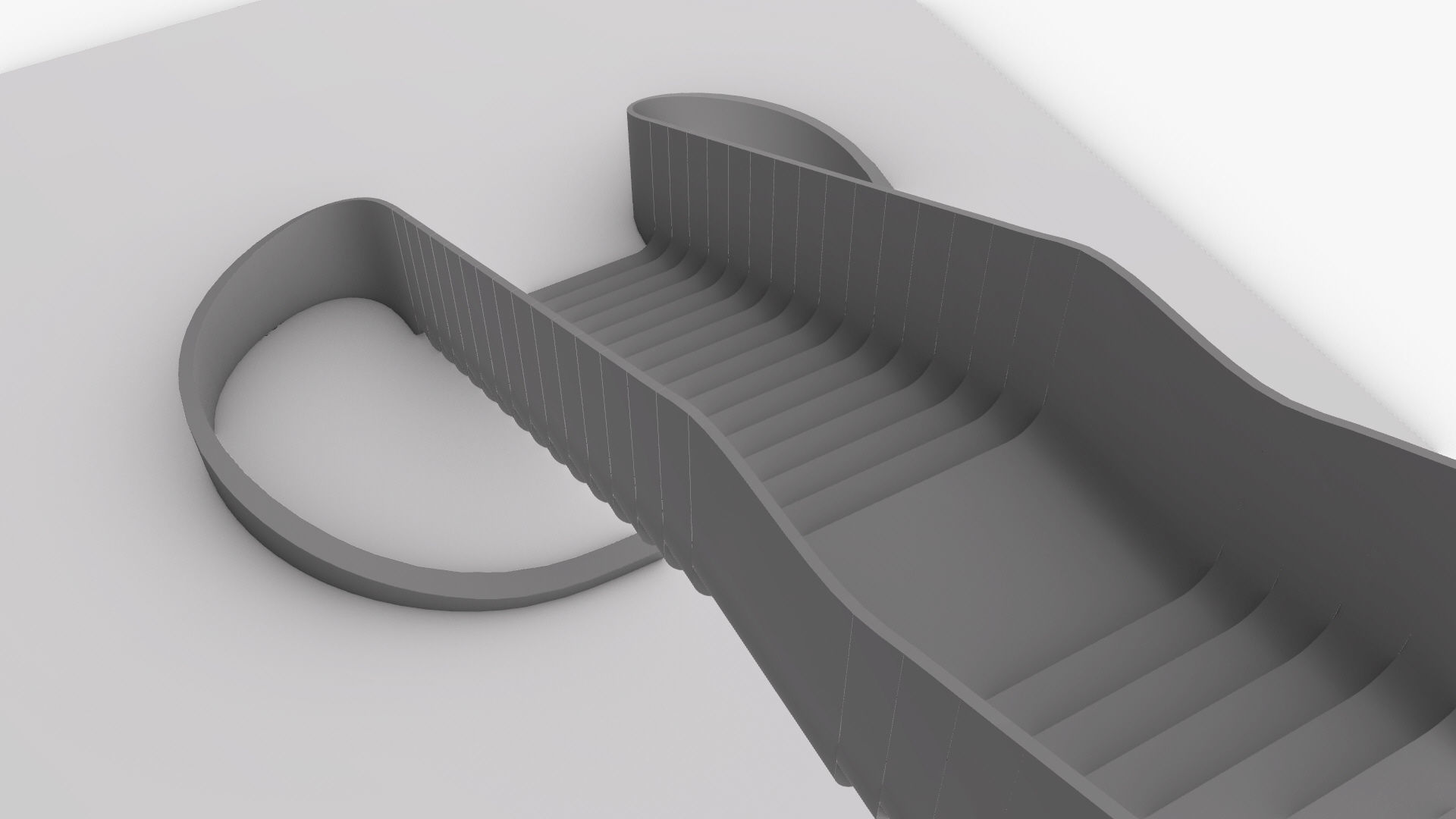 Organic Fluid Stairs 3D model_16