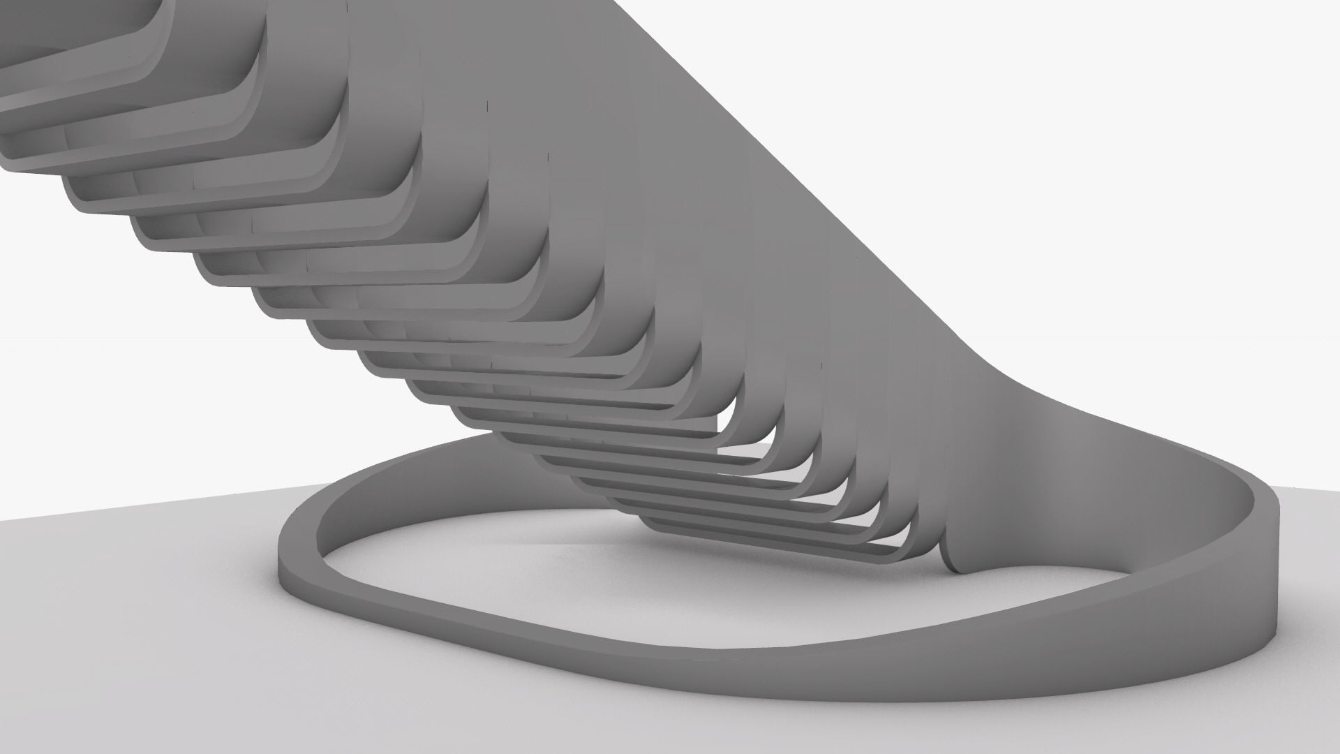 Organic Fluid Stairs 3D model_13