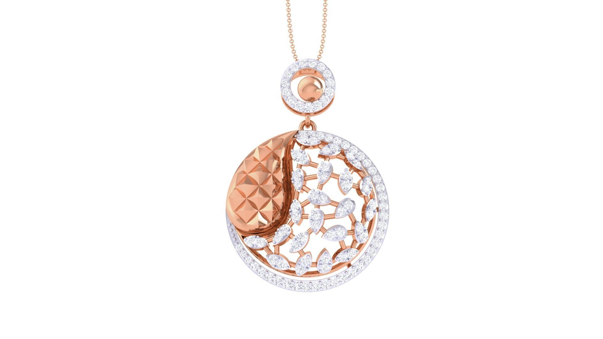 High Jewelry Pendant Earrings Set 3dm stl obj mtl gltf glb 3D print model_16