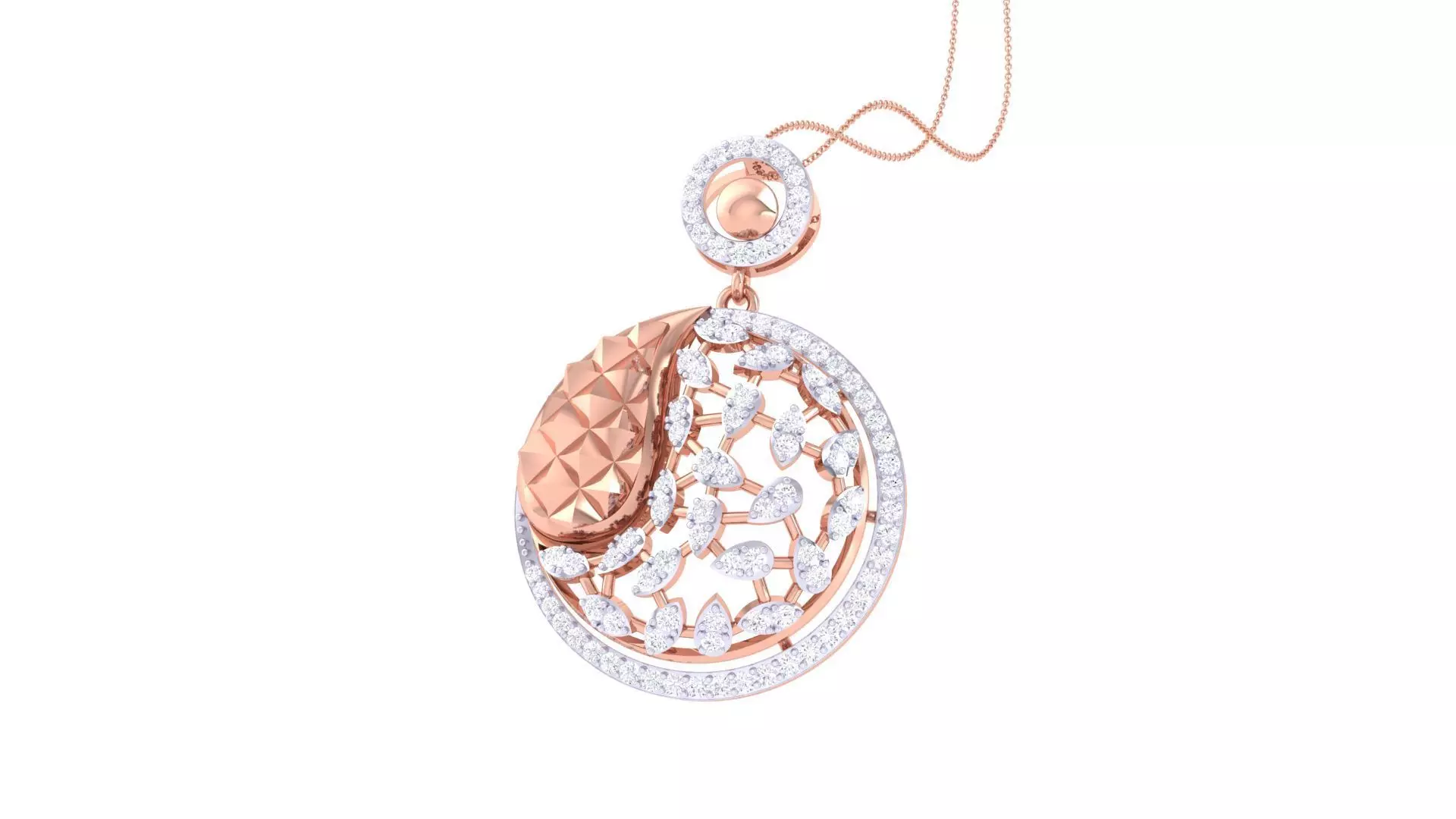 High Jewelry Pendant Earrings Set 3dm stl obj mtl gltf glb 3D print model_0