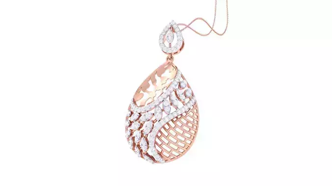 High Jewelry Pendant Earrings Set 3dm stl obj mtl gltf glb