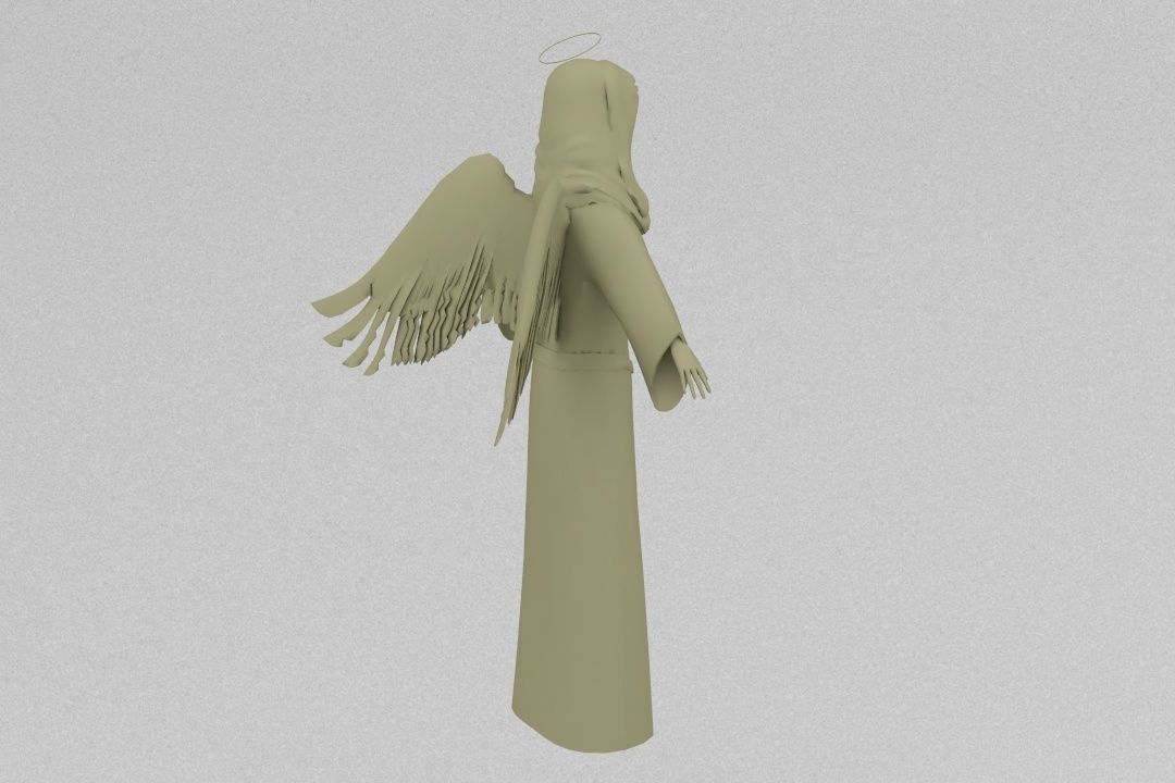 Christmas angel 3D print model_5