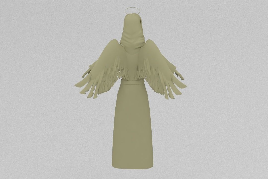 Christmas angel 3D print model_4