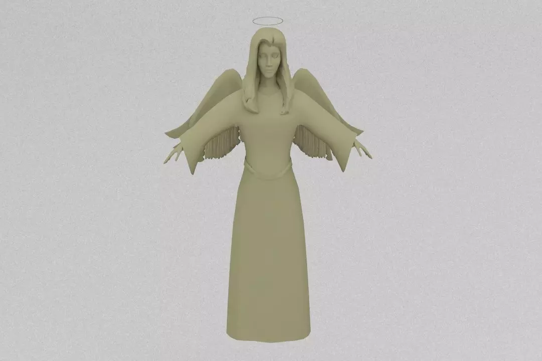 Christmas angel 3D print model_0