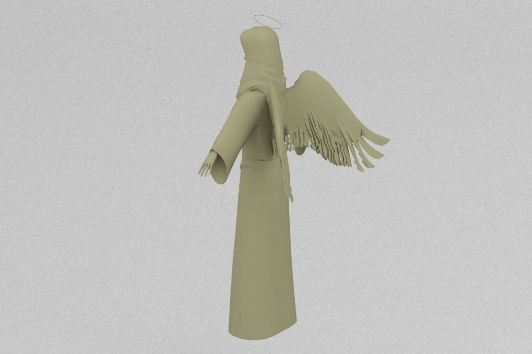 Christmas angel 3D print model_3
