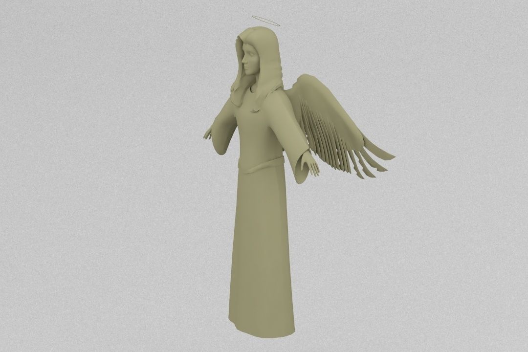 Christmas angel 3D print model_2