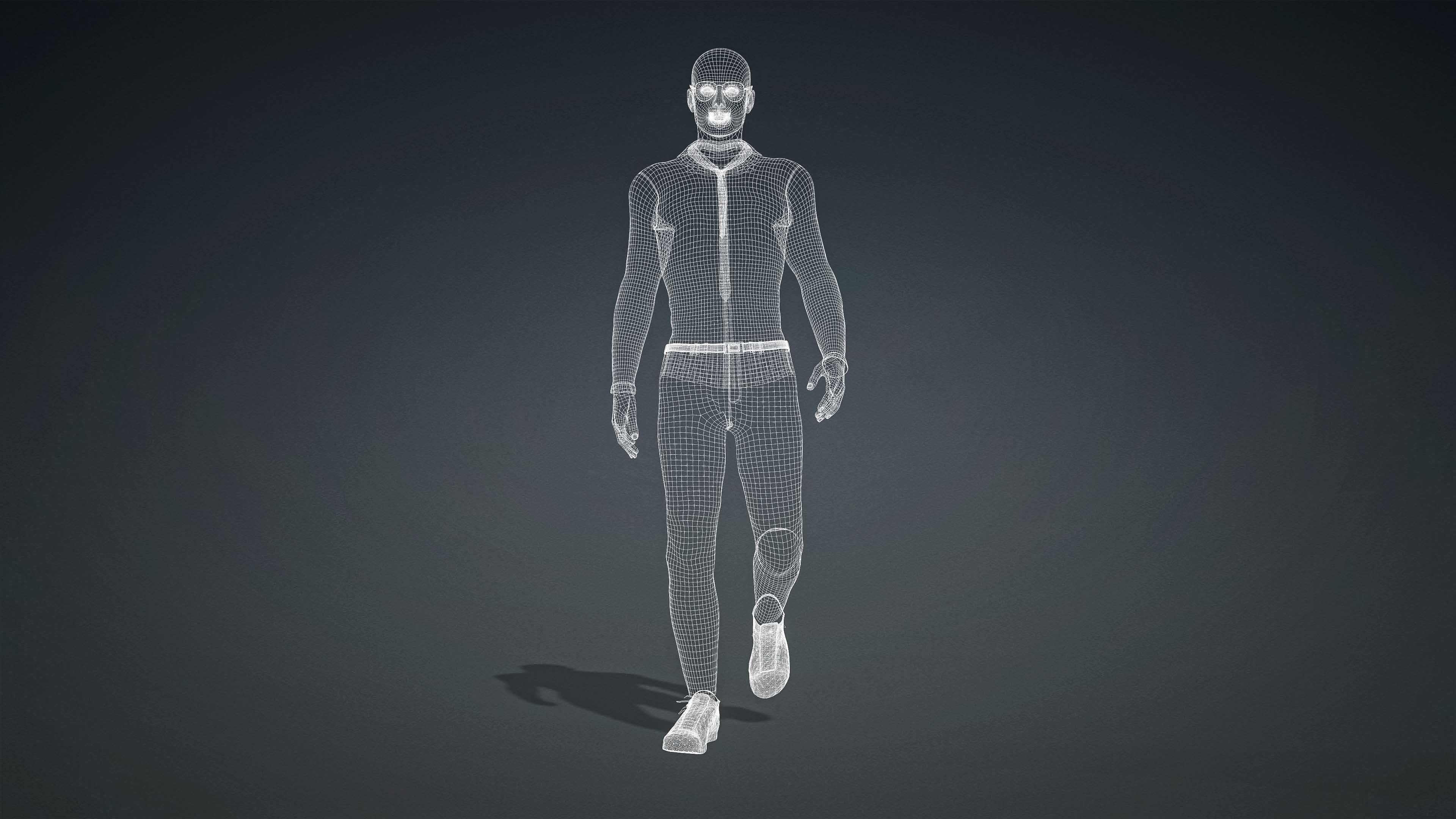 High Quality Realistic Male Shirt Tie Semi Formal Low-poly 3D model_14