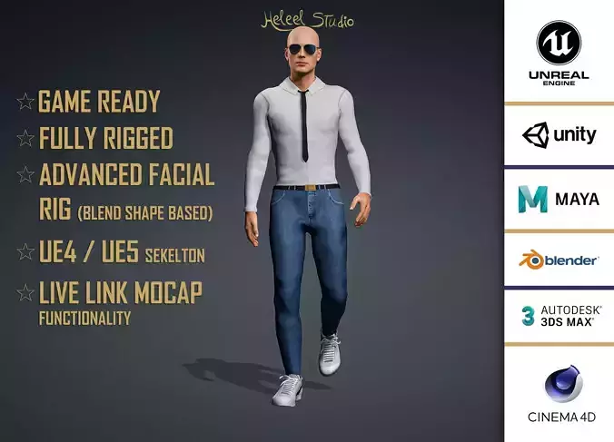 High Quality Realistic Male Shirt Tie Semi Formal Low-poly 3D model