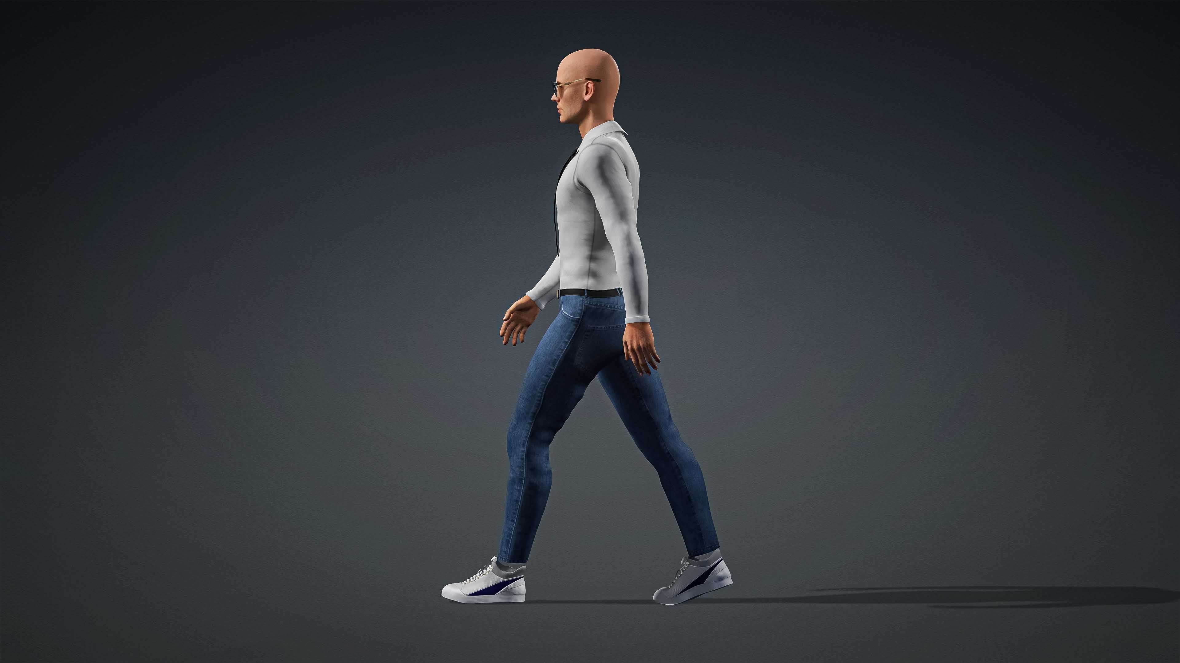 High Quality Realistic Male Shirt Tie Semi Formal Low-poly 3D model_4