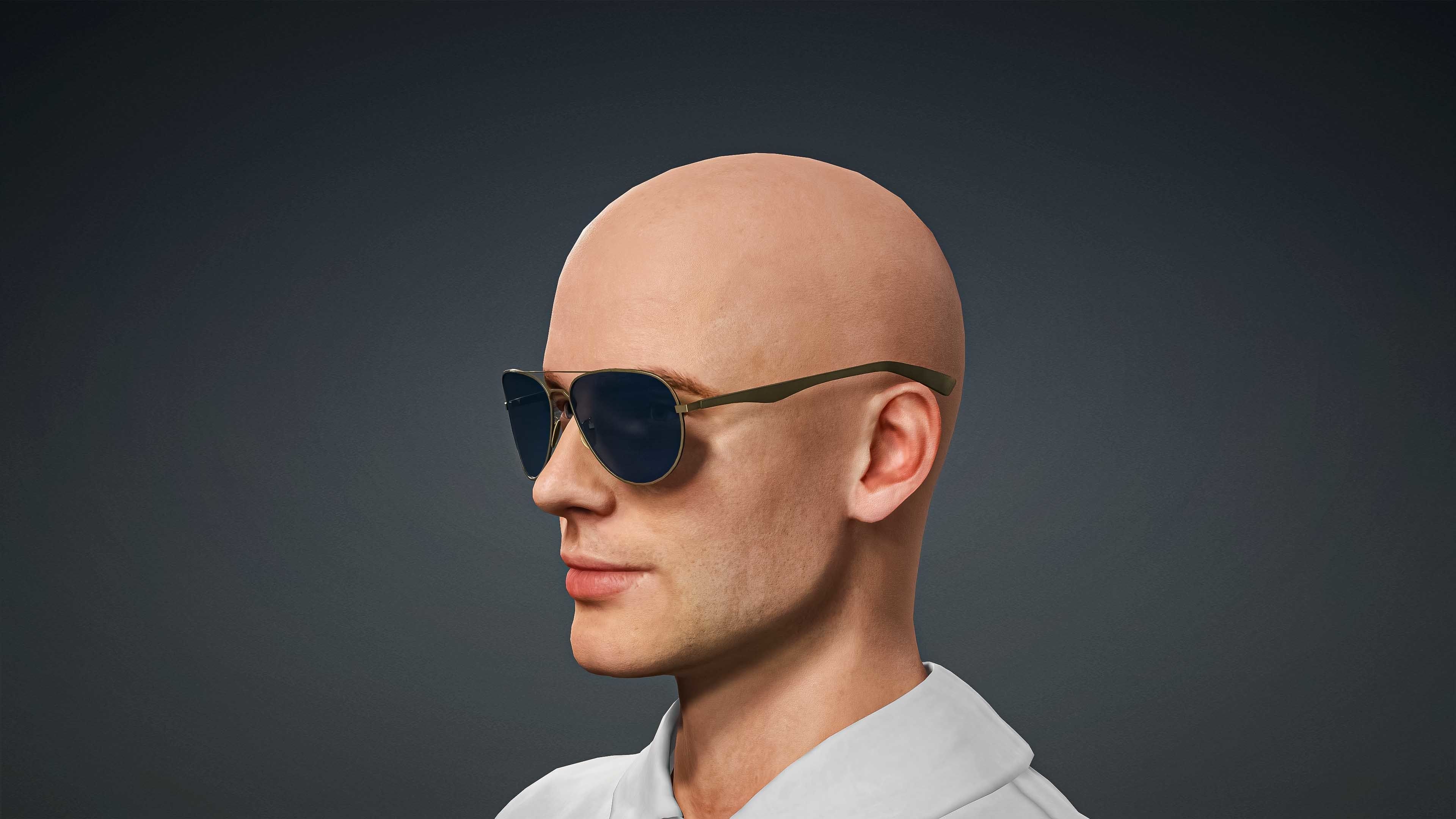 High Quality Realistic Male Shirt Tie Semi Formal Low-poly 3D model_7