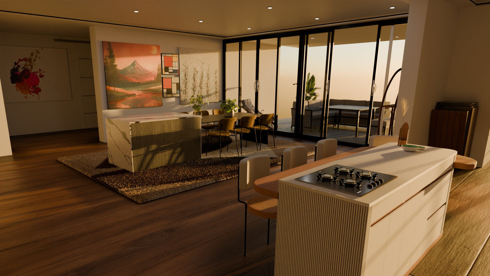 Modern House Interior 3D model_2