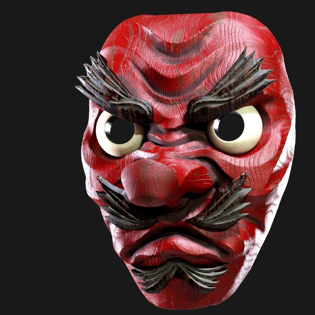 TENGU MASK  3D print model_1