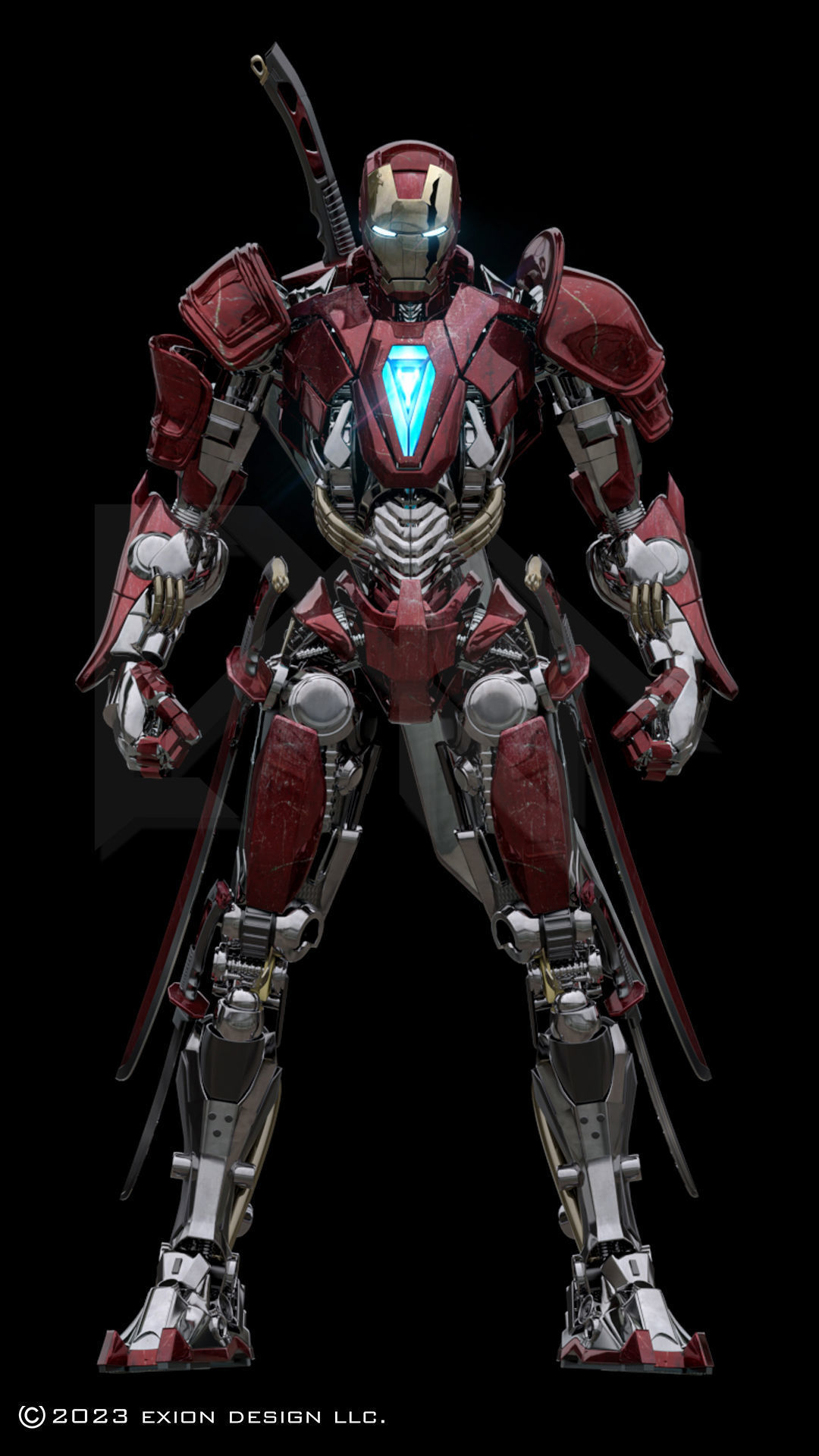 Iron Man MK00 Kenshi Armor 3D model_1