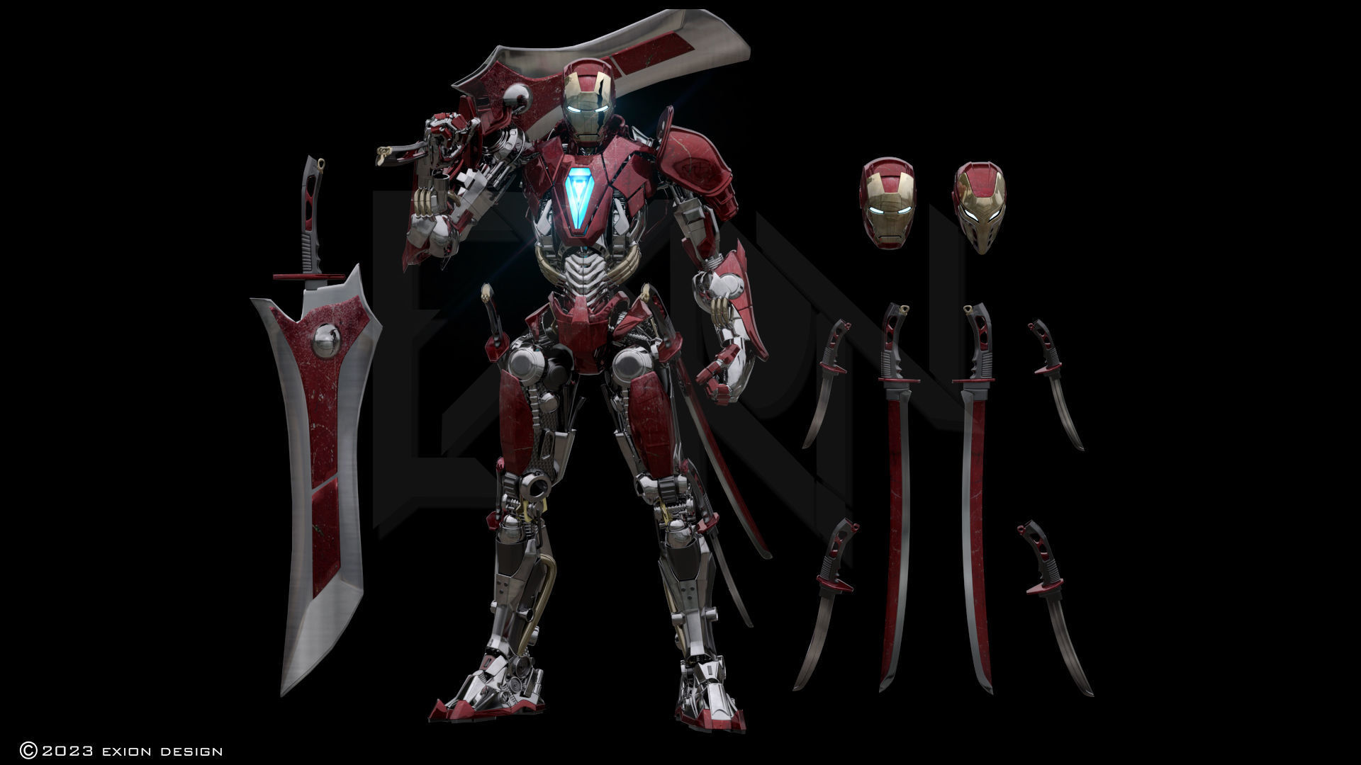 Iron Man MK00 Kenshi Armor 3D model_8