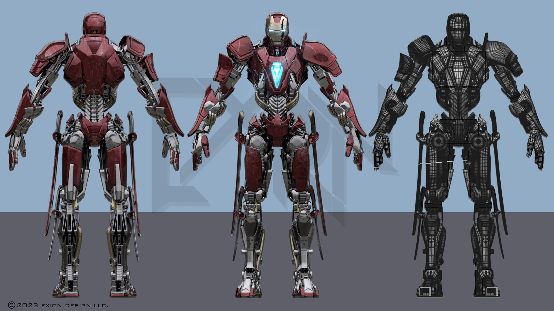 Iron Man MK00 Kenshi Armor 3D model_9