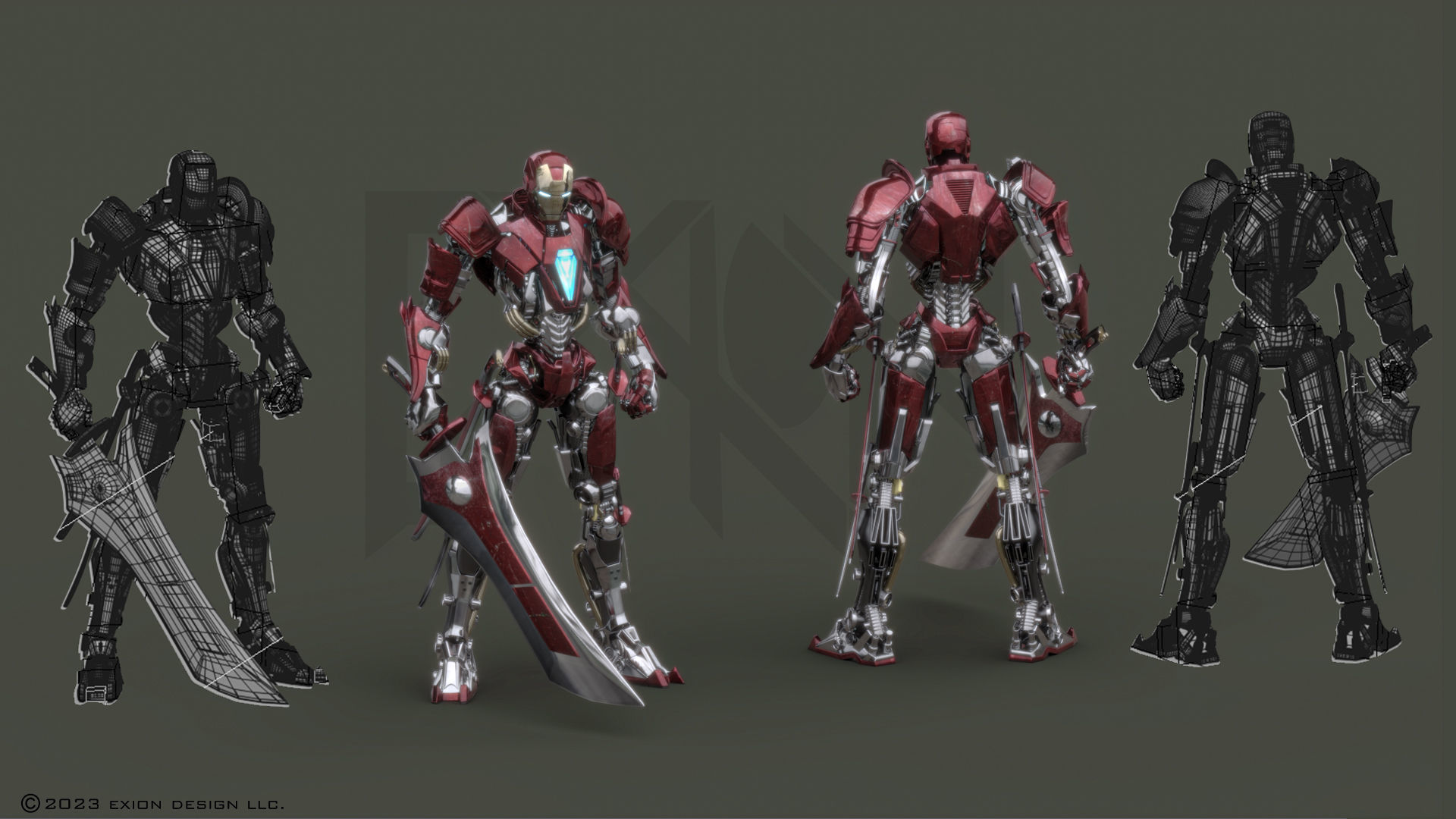 Iron Man MK00 Kenshi Armor 3D model_10
