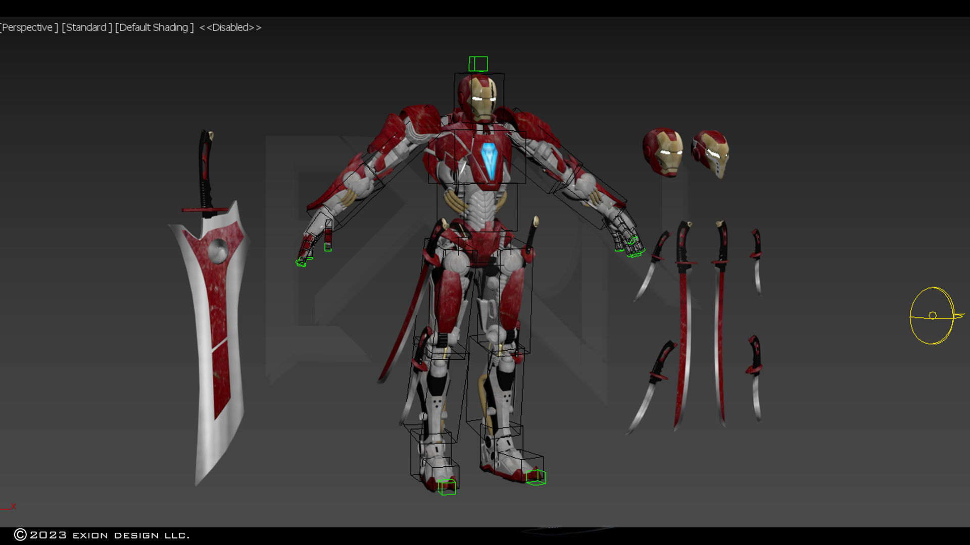 Iron Man MK00 Kenshi Armor 3D model_11