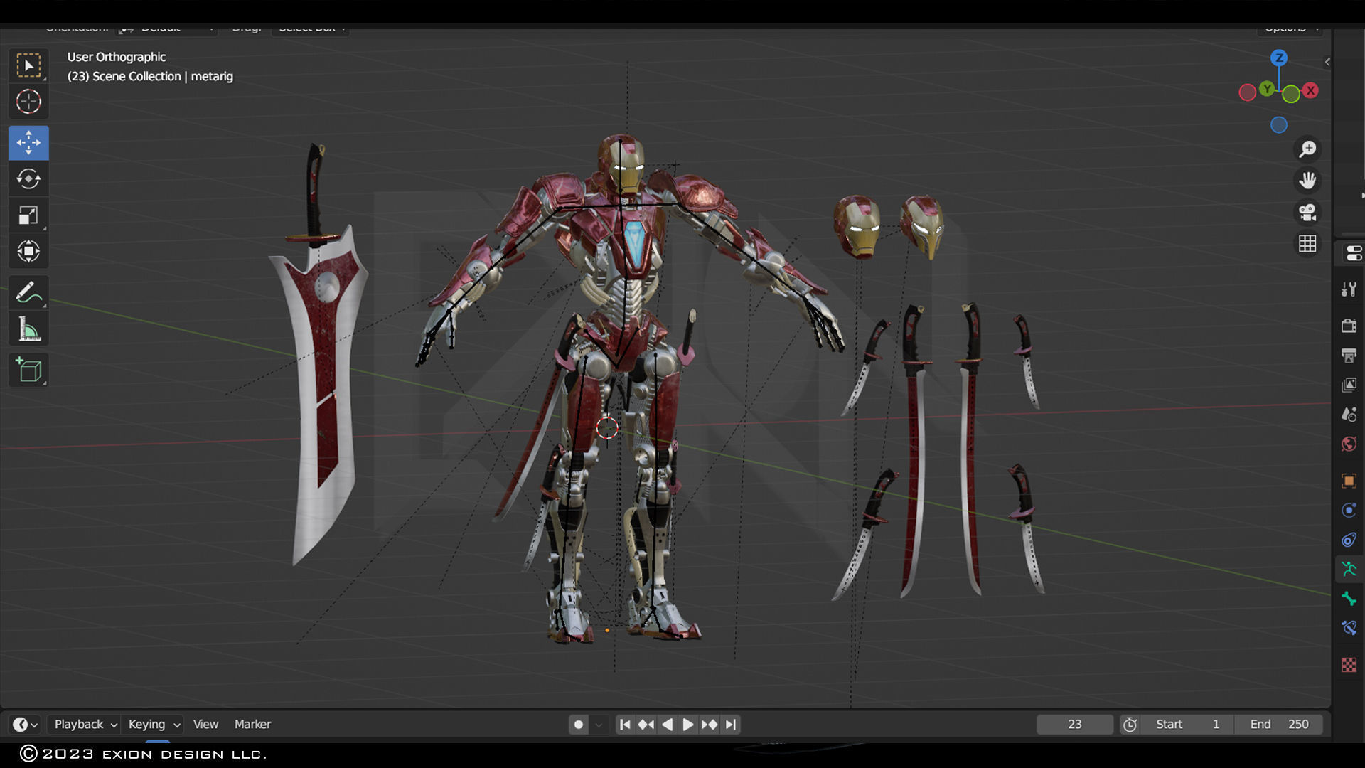 Iron Man MK00 Kenshi Armor 3D model_12