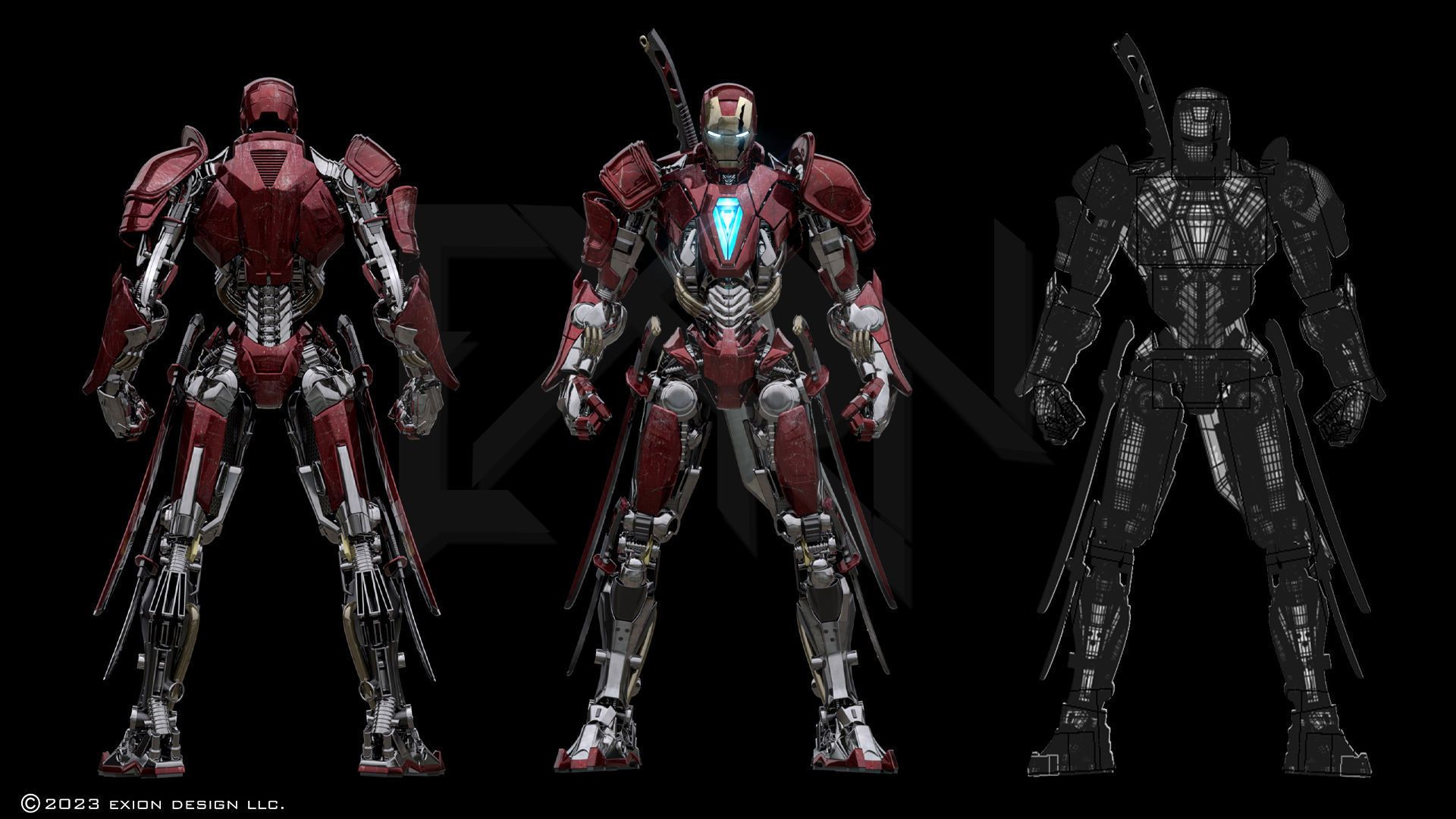 Iron Man MK00 Kenshi Armor 3D model_4