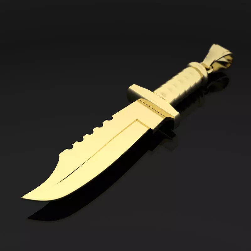 combat rambo knife pendant 3D print model