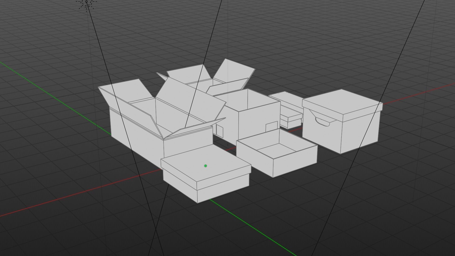 Cardboard Boxes - Object for game Interior 3D model_4