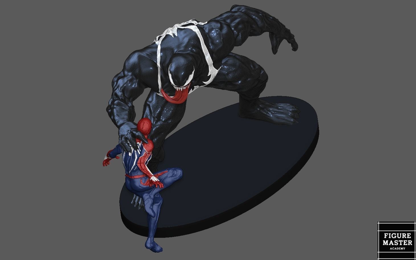 VENOM SPIDER MAN 2 WITH PARKER PS 3D PRINT 3D print model_10
