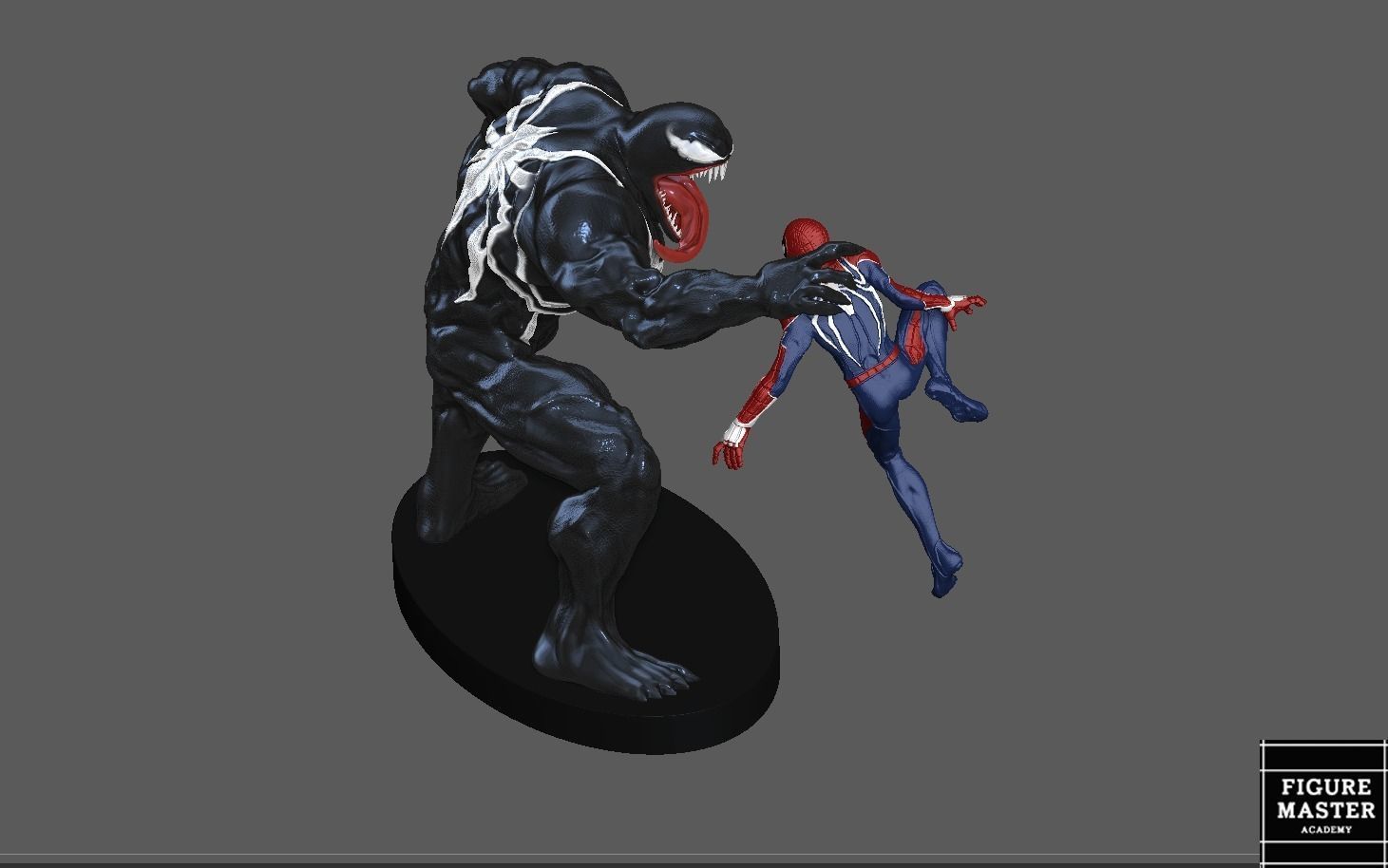 VENOM SPIDER MAN 2 WITH PARKER PS 3D PRINT 3D print model_1