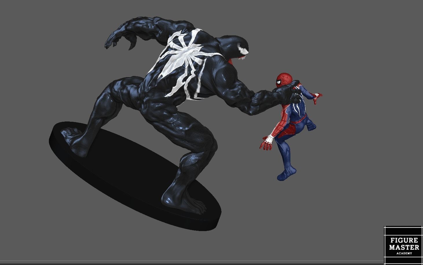 VENOM SPIDER MAN 2 WITH PARKER PS 3D PRINT 3D print model_2