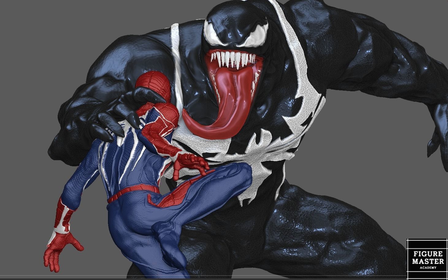 VENOM SPIDER MAN 2 WITH PARKER PS 3D PRINT 3D print model_9