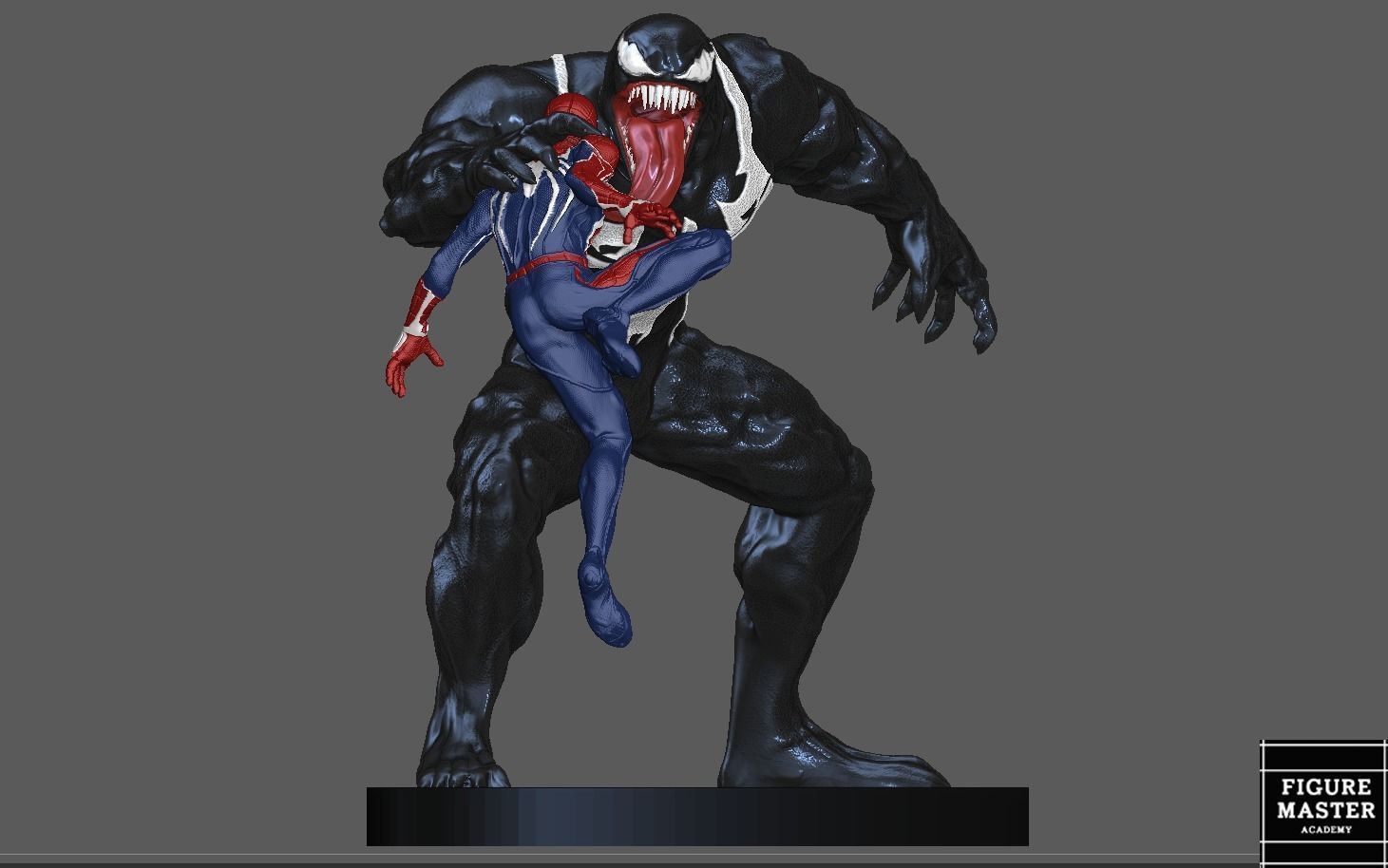 VENOM SPIDER MAN 2 WITH PARKER PS 3D PRINT 3D print model_4