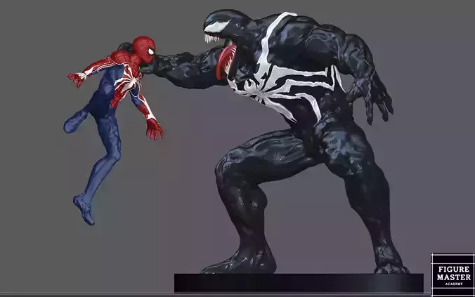 VENOM SPIDER MAN 2 WITH PARKER PS 3D PRINT