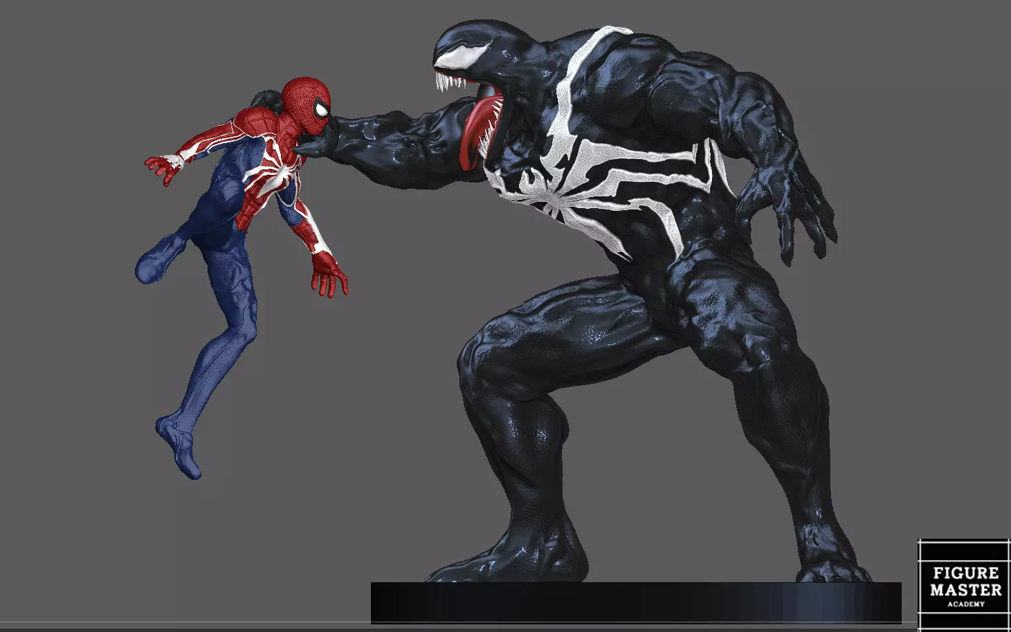 VENOM SPIDER MAN 2 WITH PARKER PS 3D PRINT 3D print model_0