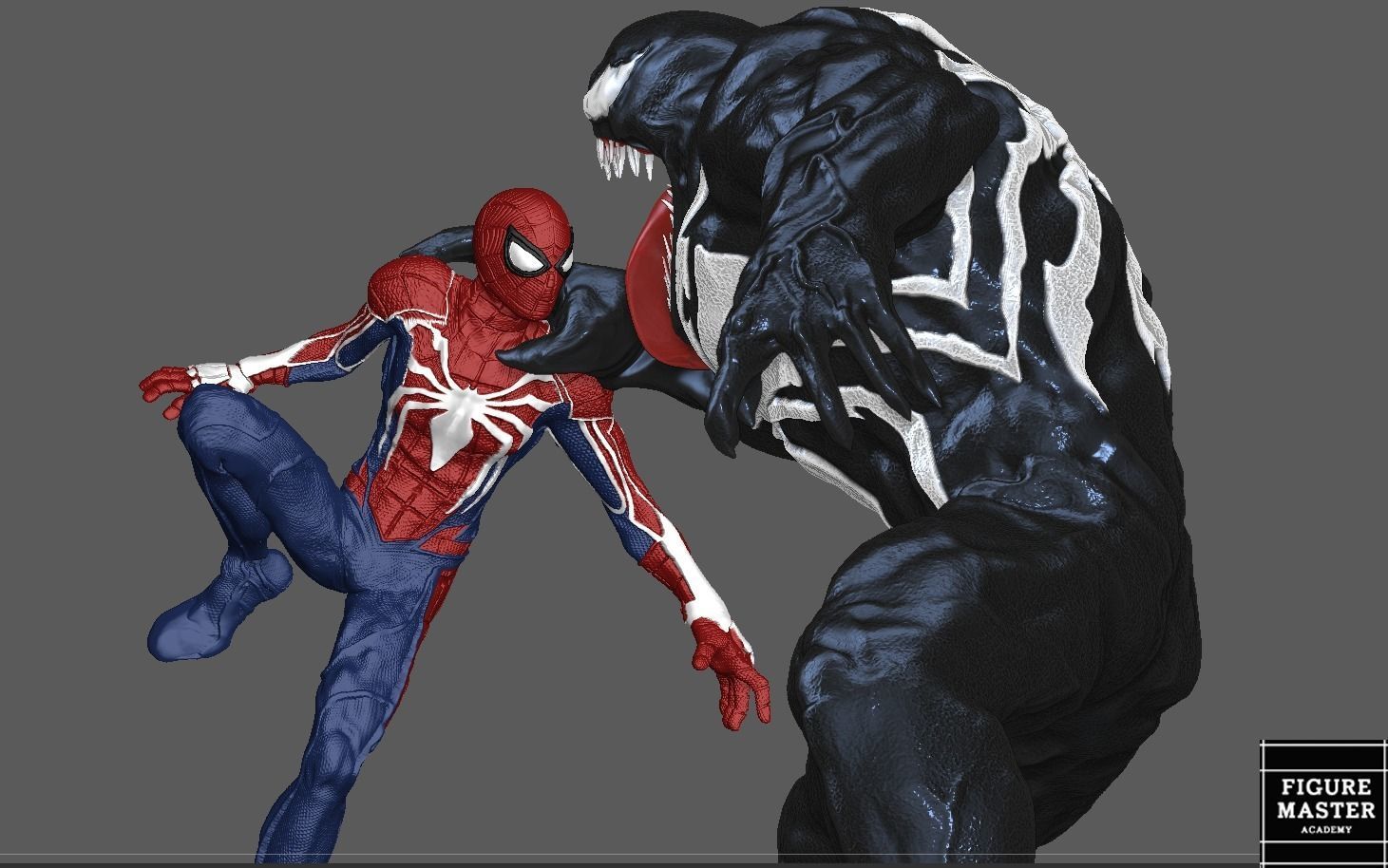 VENOM SPIDER MAN 2 WITH PARKER PS 3D PRINT 3D print model_8
