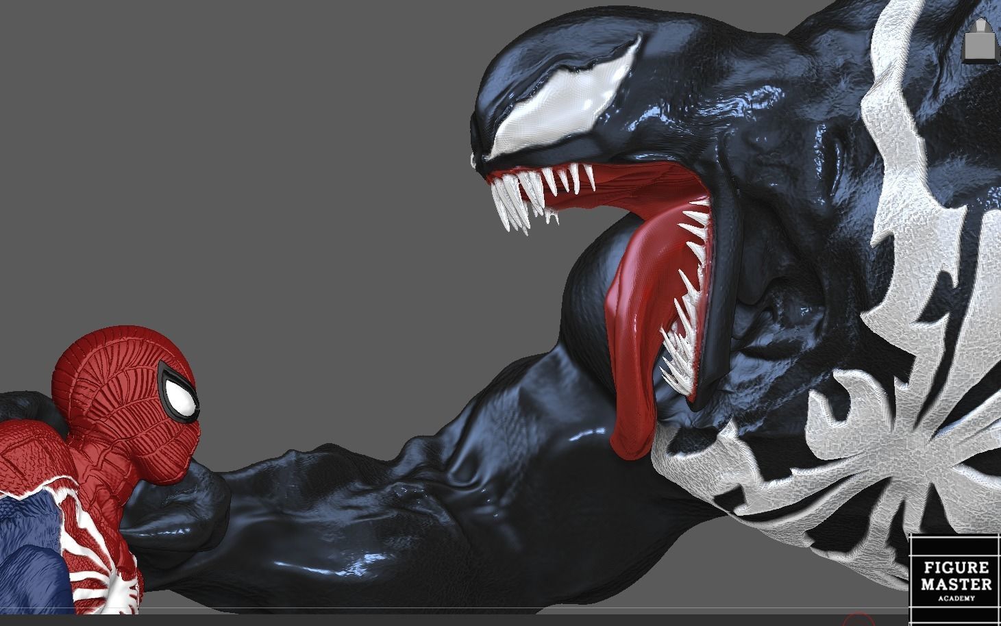 VENOM SPIDER MAN 2 WITH PARKER PS 3D PRINT 3D print model_7