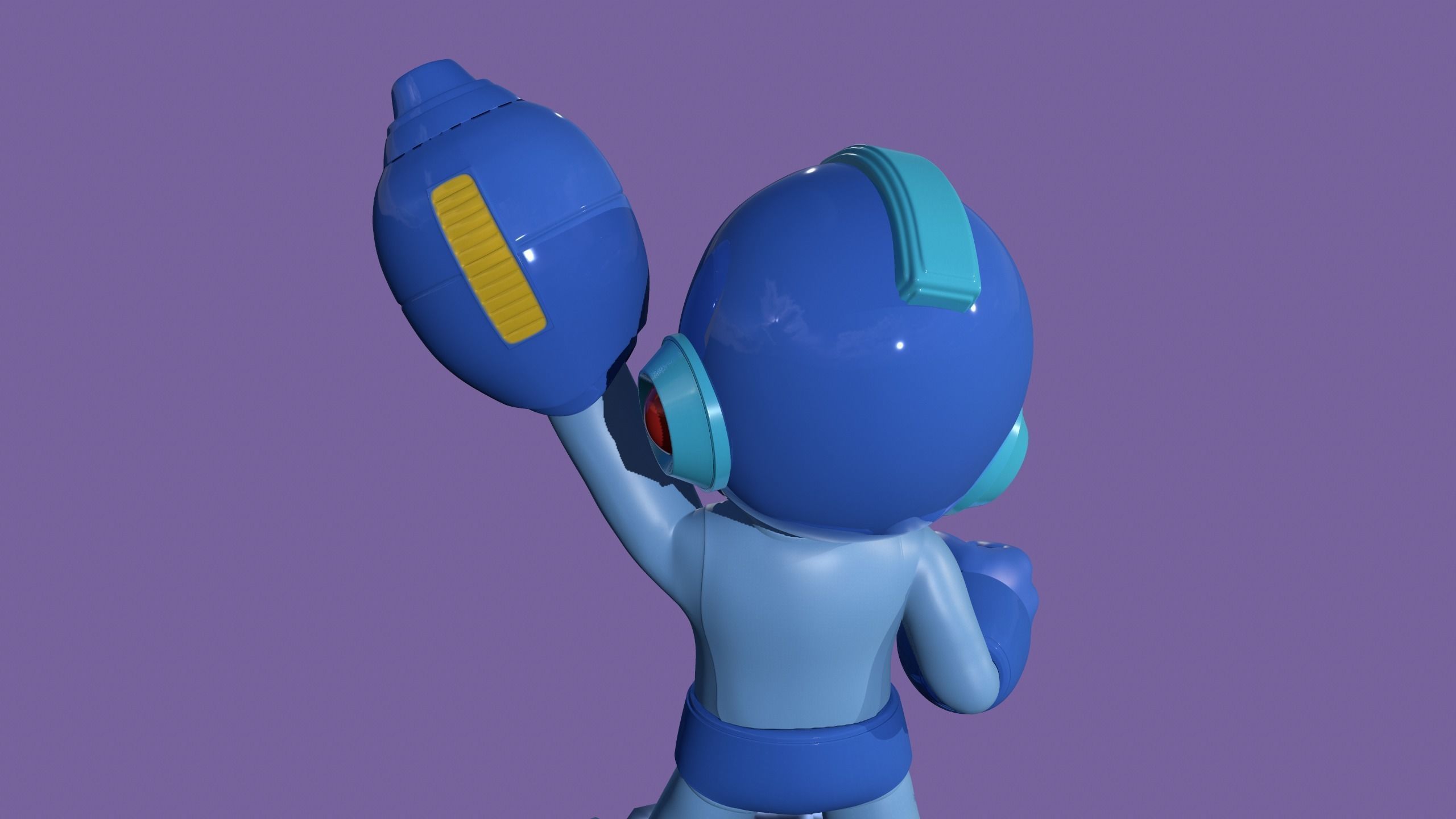 Megaman 3D print model_5