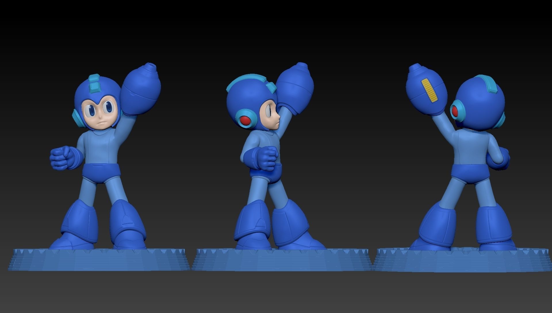 Megaman 3D print model_7