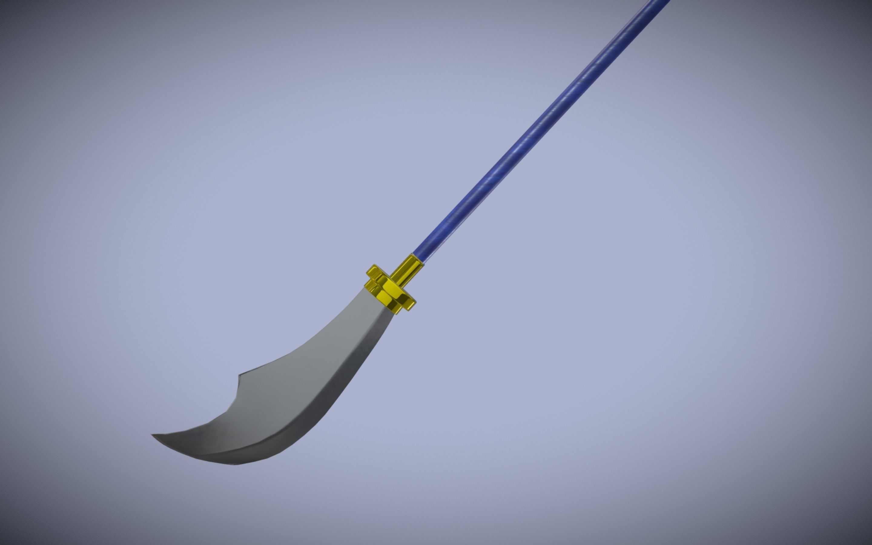  Guandao - Chinese Sword Low-poly 3D model_1