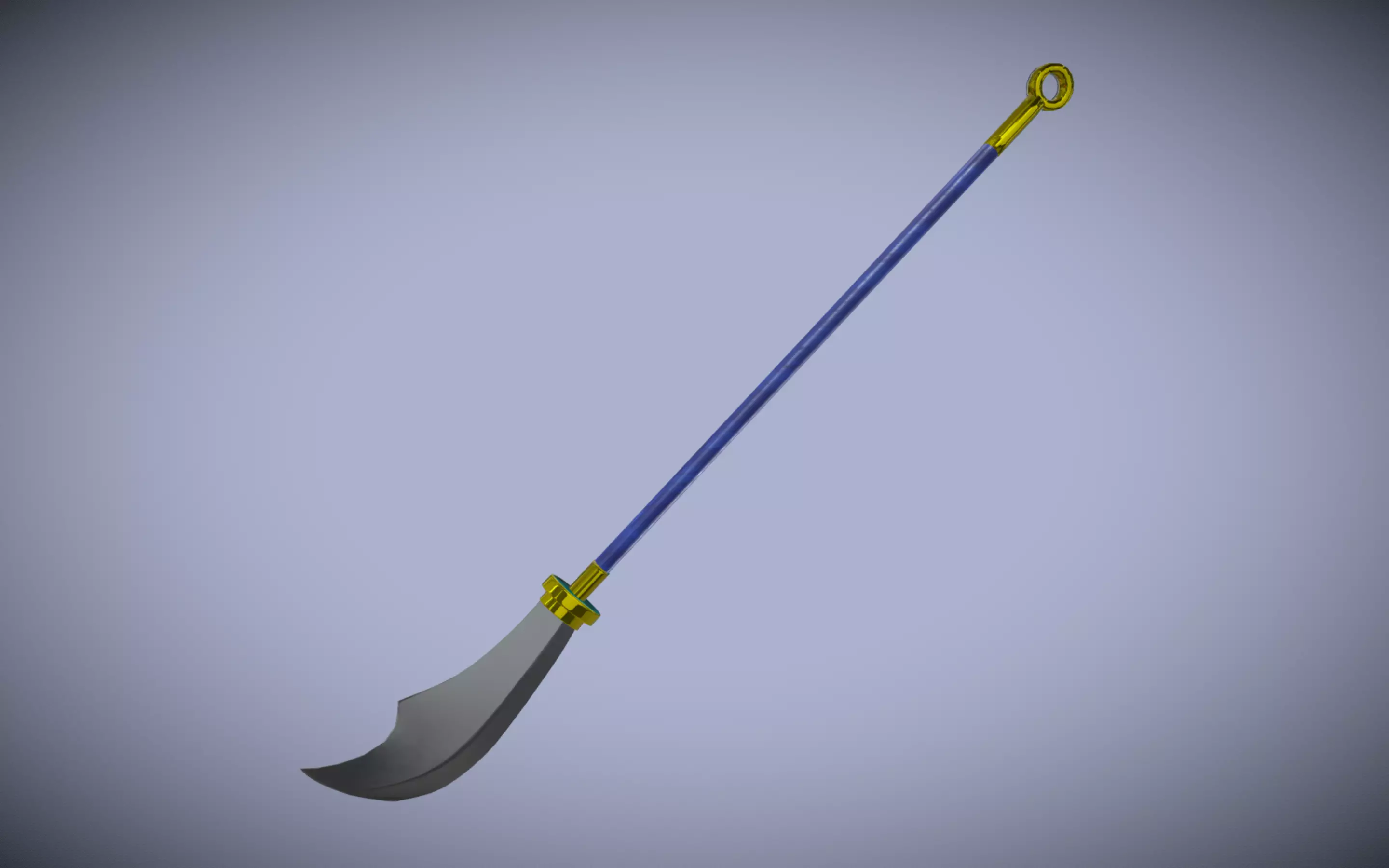  Guandao - Chinese Sword Low-poly 3D model_0
