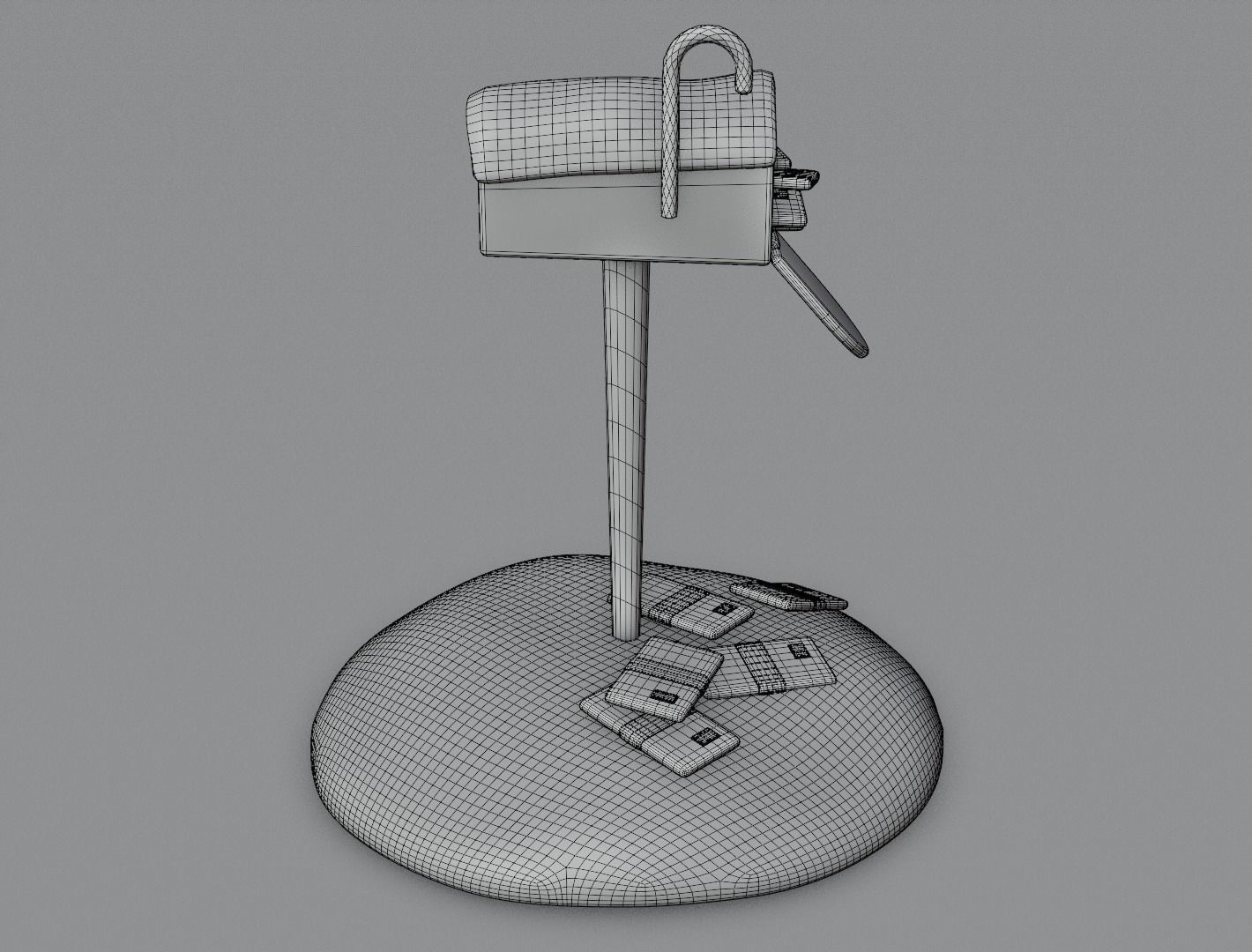 Christmas mailbox 3D model for 3D print 3D print model_13