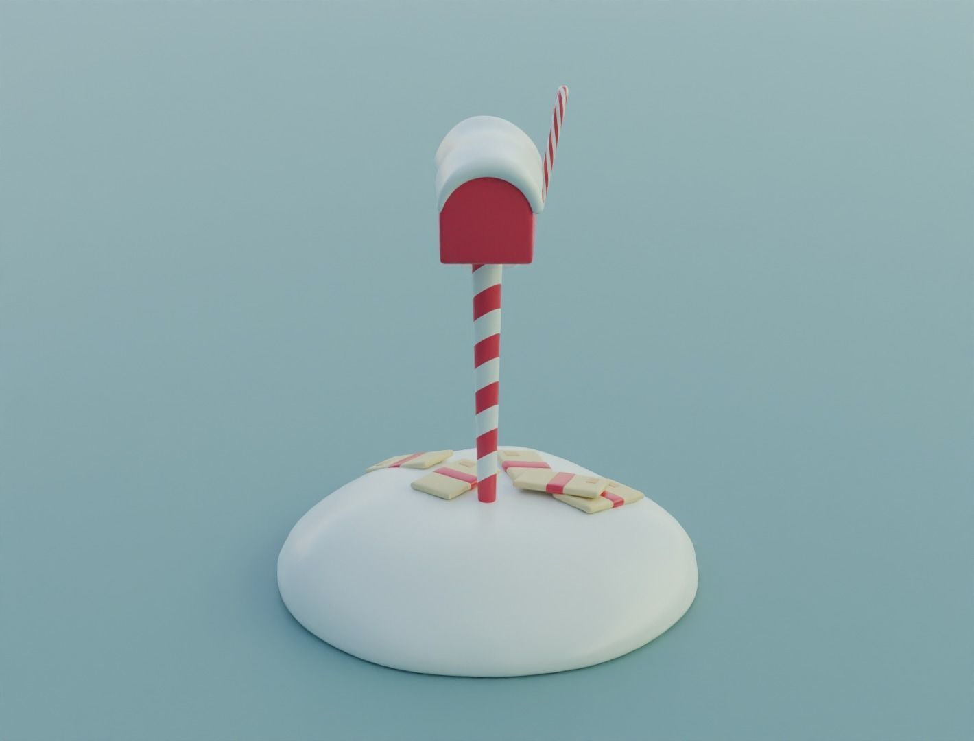 Christmas mailbox 3D model for 3D print 3D print model_5