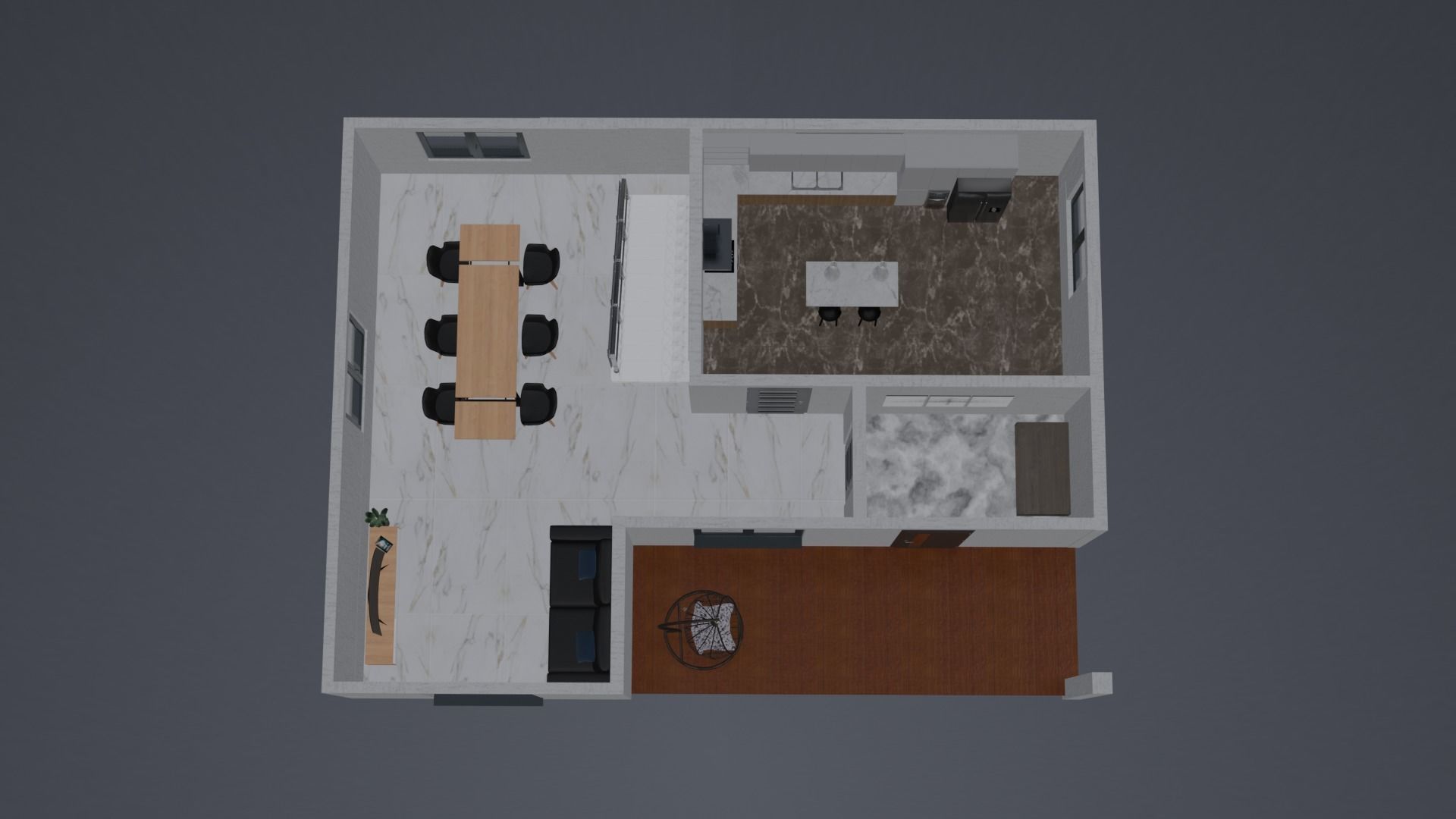 Modern House 3D model_2