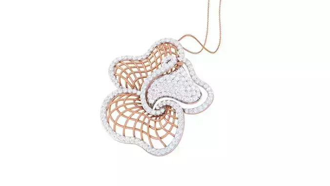 High Jewelry Pendant Earrings Set 3dm stl obj mtl gltf glb