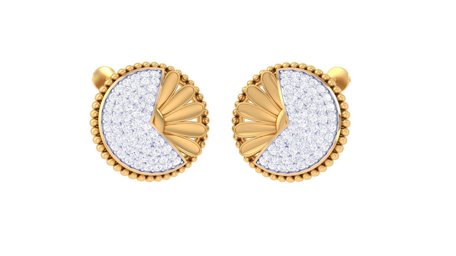 High Jewelry Pendant Earrings Set 3dm stl obj mtl gltf glb 3D print model_13